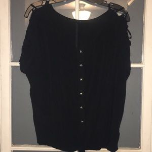 Short Sleeve Studded Black Too